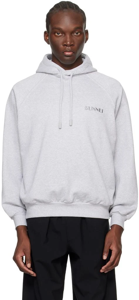 SUNNEI Grey Embroidered Hoodie 1