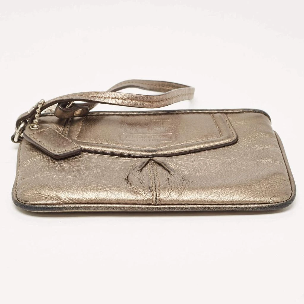 Coach Coach Metallic Leather Zip Wristlet Clutch 8