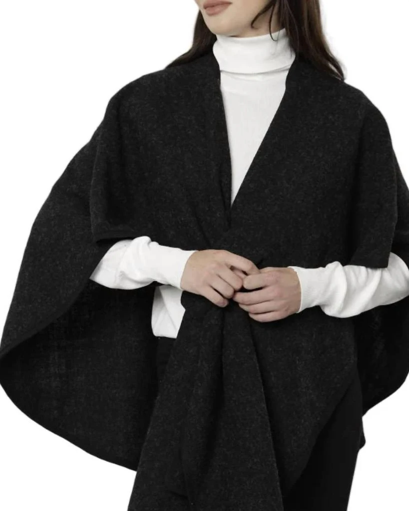 DOLCE CABO Knit Shawl Wrap In Black 2