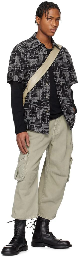 Greg Lauren Black Short Sleeve Shirt 4