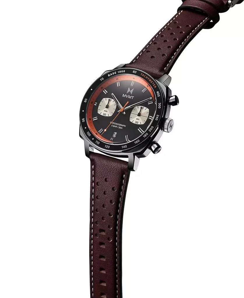 MVMT Men's Mulholland Racer Dark Brown Leather Strap Watch, 42mm 3