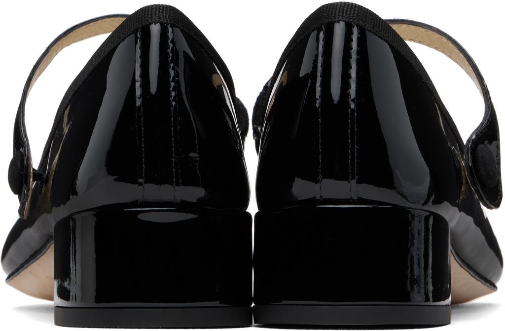 Repetto Black Rose Mary Jane Heels