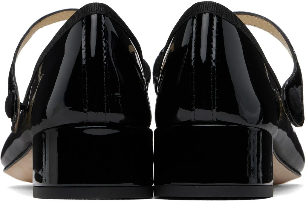 Repetto Black Rose Mary Jane Heels 2