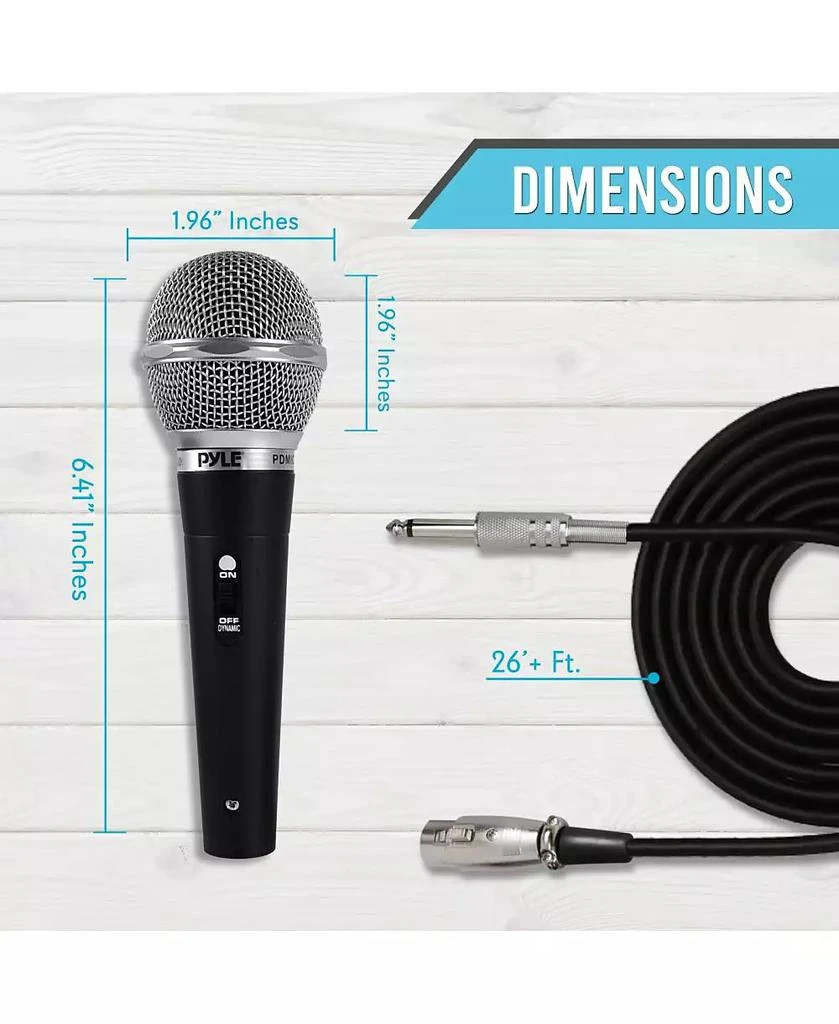 Pyle Dynamic Microphone Kit with 3 Handheld Mics, XLR Cables 
Pop Filters 2