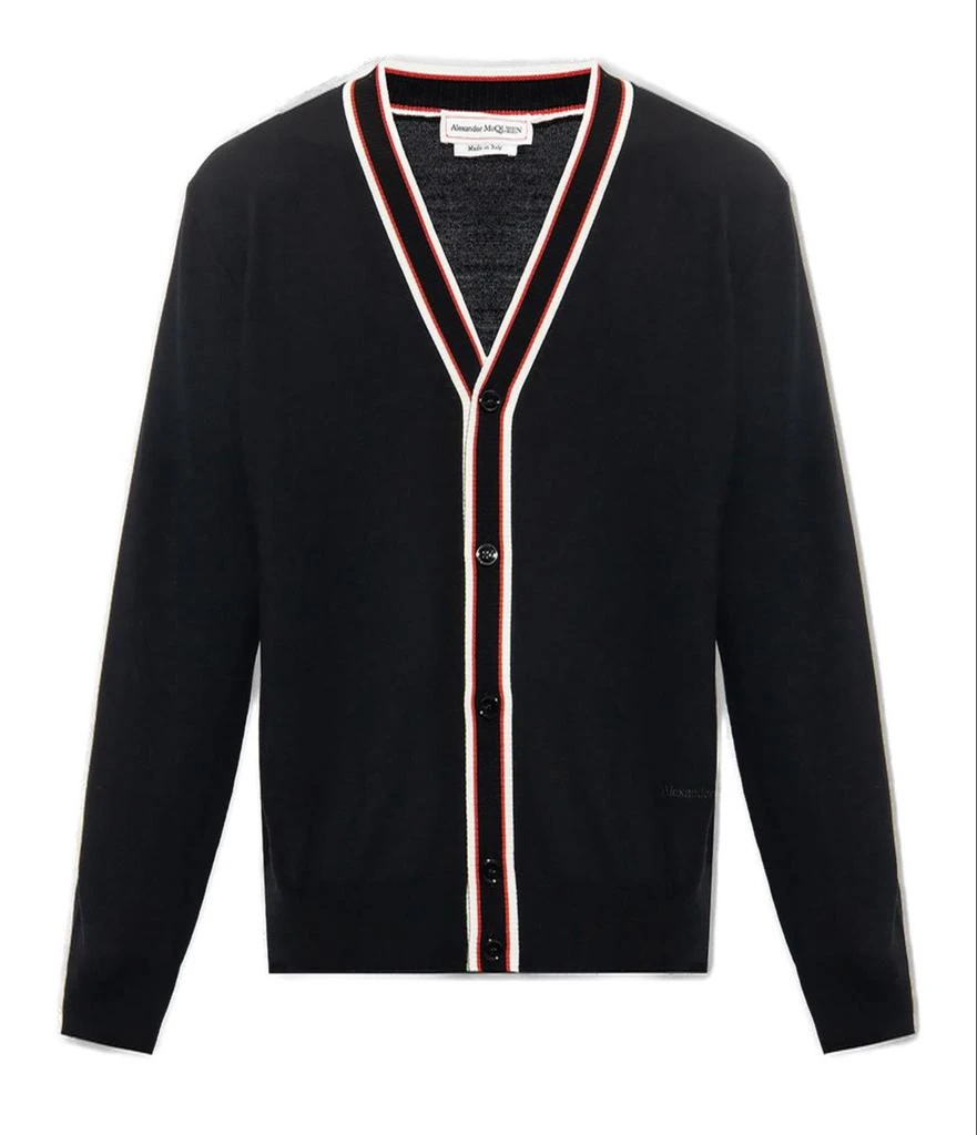 Alexander McQueen Alexander McQueen Striped V-Neck Cardigan 1