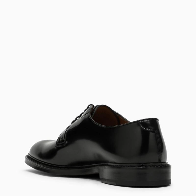 Doucal's Low black leather lace-up 5