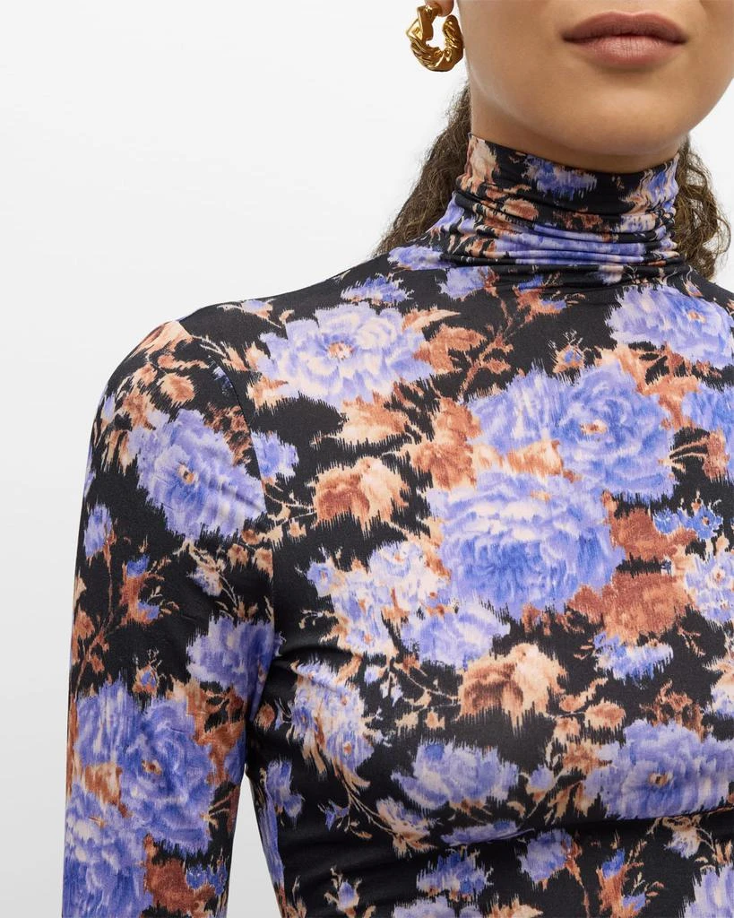 Ulla Johnson Aurelia Printed Turtleneck Long-Sleeve Top 5