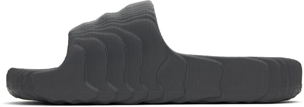 Adidas Gray Adilette 22 Pool Slides 3