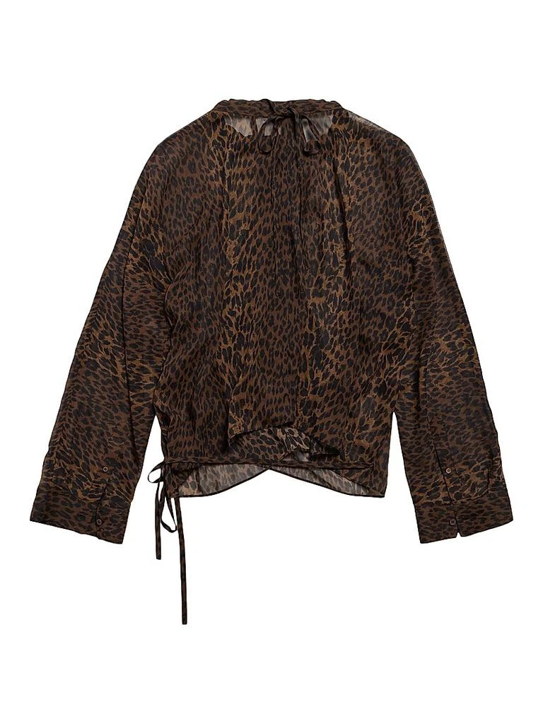 Balenciaga Leopard Minimal Blouse 2