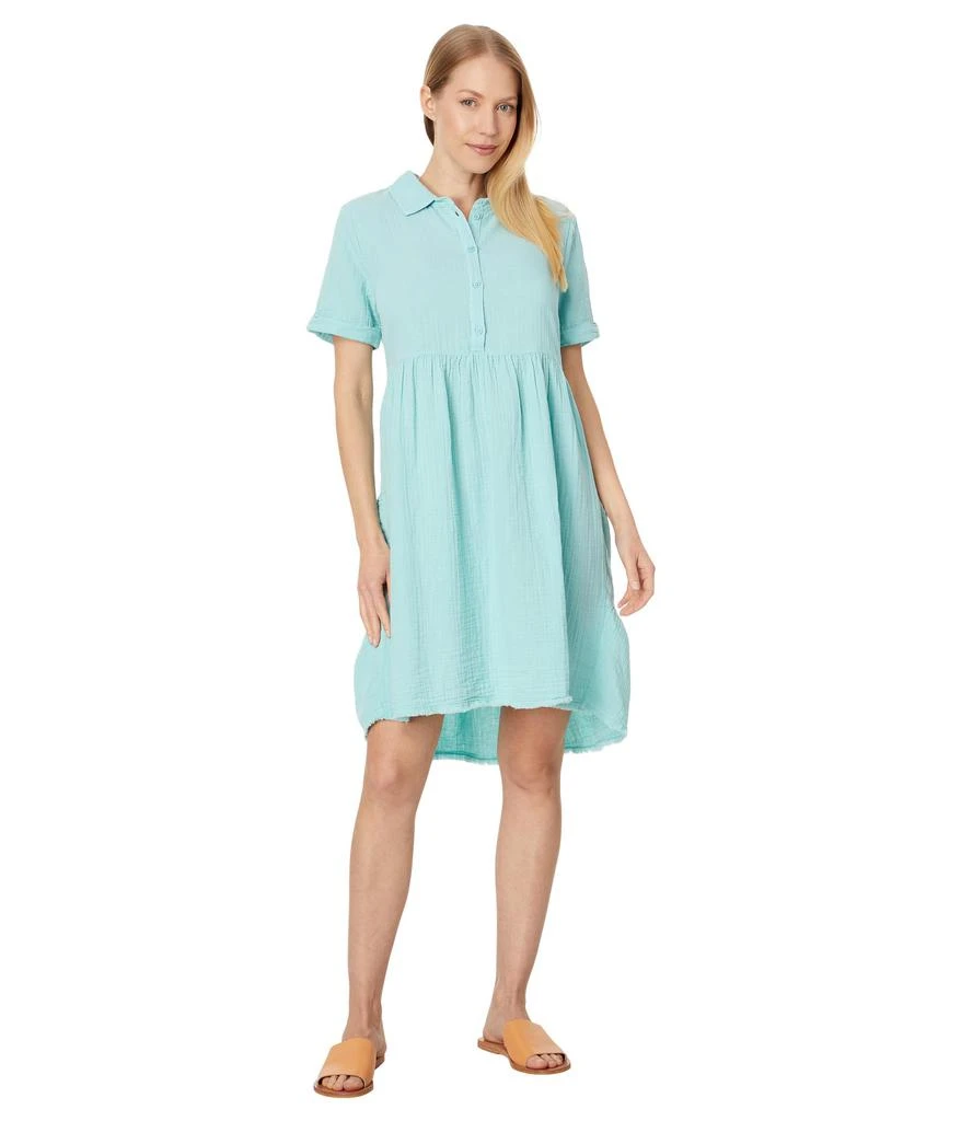 Mod-o-doc Roll-Up Sleeve Tiered Back Dress 1