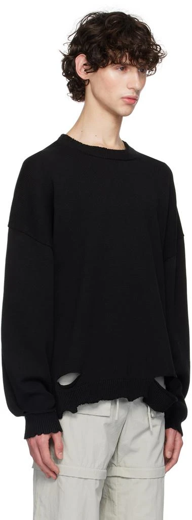 Helmut Lang Black Distressed Sweater 2