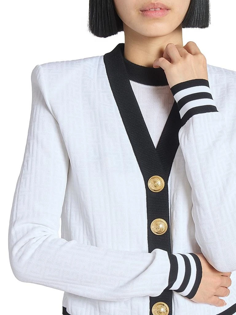 Balmain Logo Knit Cardigan 6