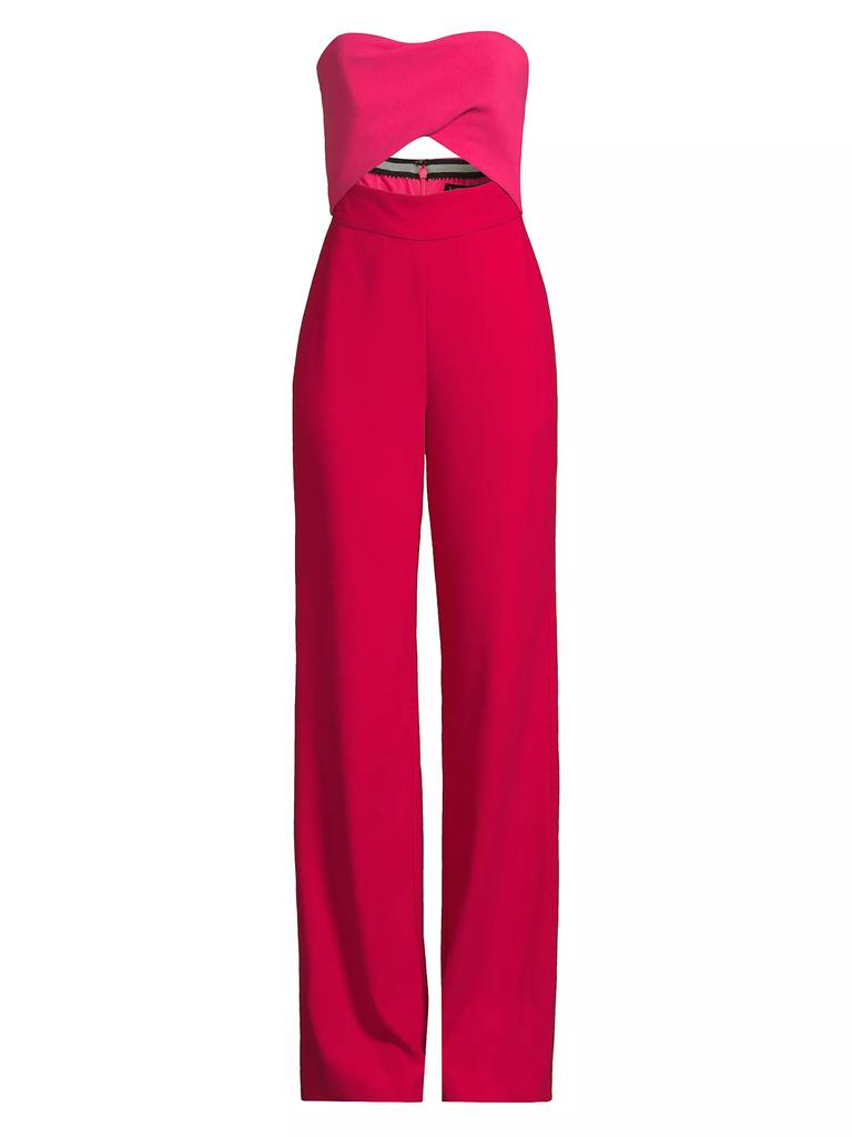 Black Halo Jada Two-Tone Cut-Out Jumpsuit
