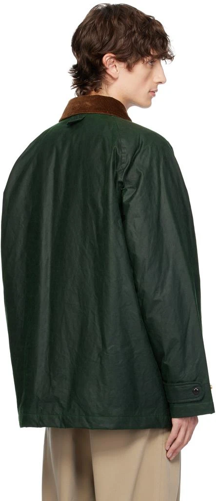 Drake's Green Waxed Coverall Jacket 3