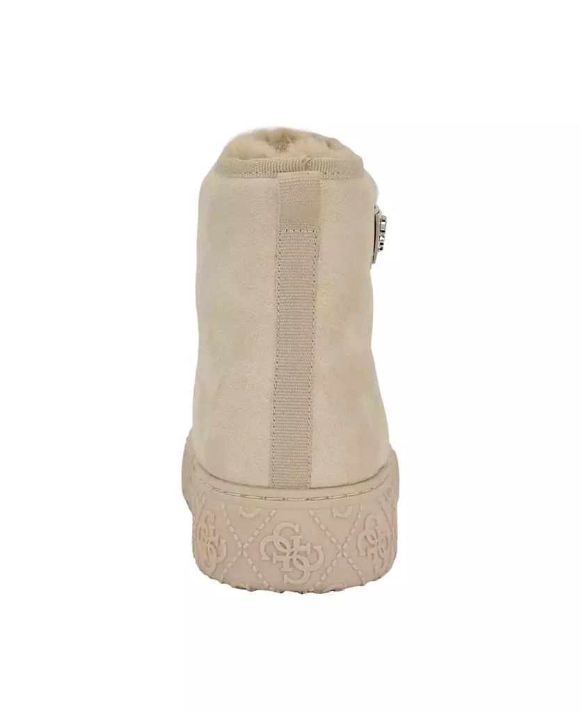 GUESS Women's Unity Faux Fur Slip-On Short Booties 3