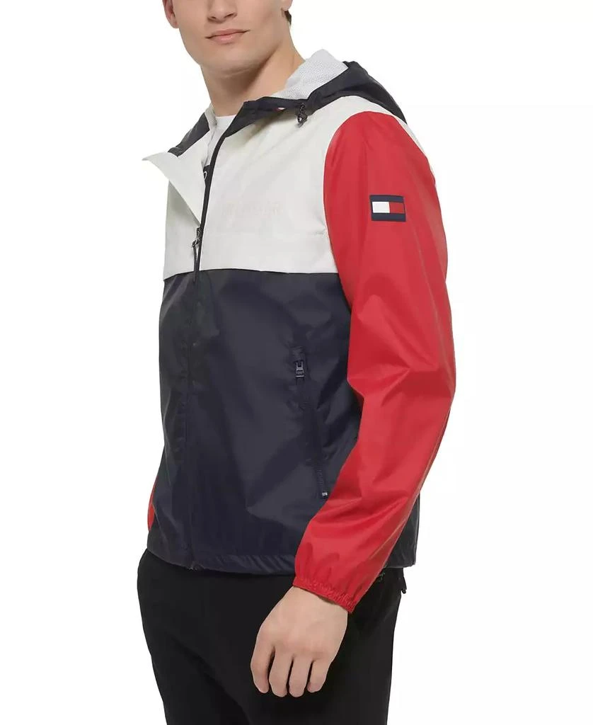 Tommy Hilfiger Men's Stretch Hooded Zip-Front Rain Jacket 3