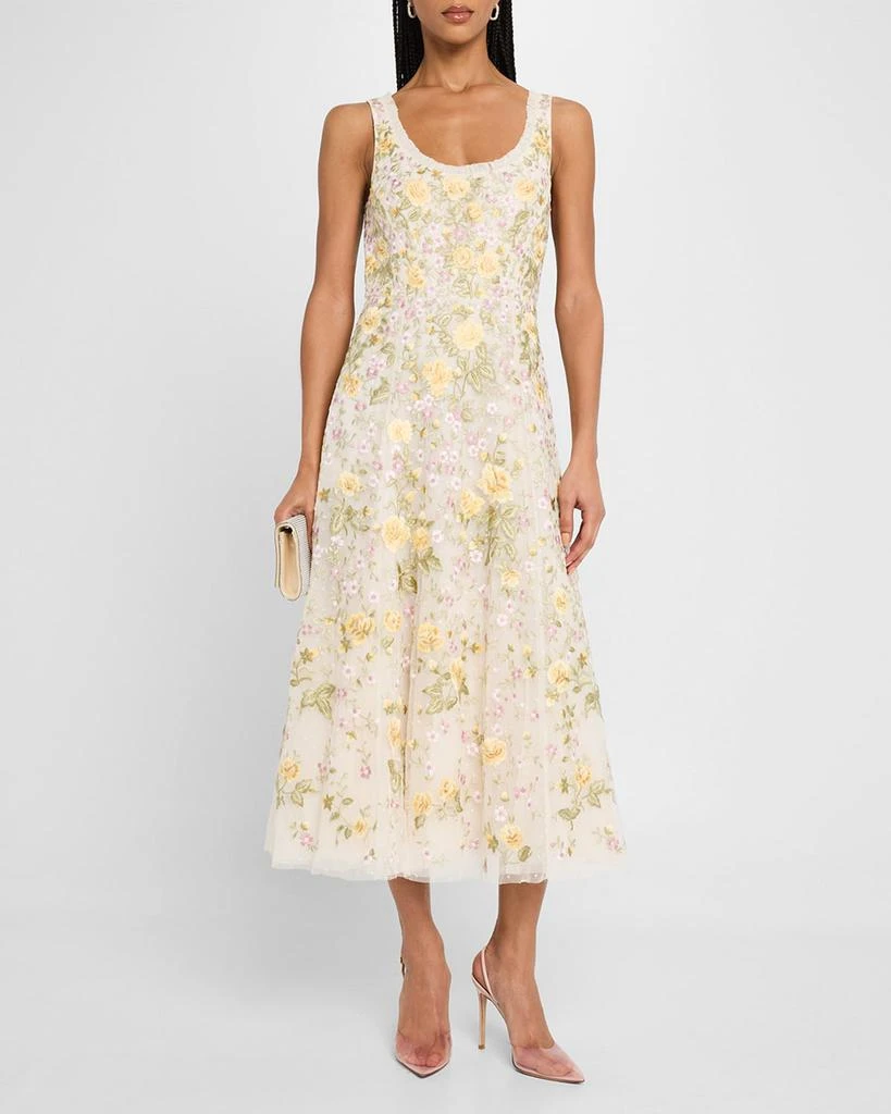 Needle & Thread Embroidered Florine Scoop-Neck Ballerina Dress 4