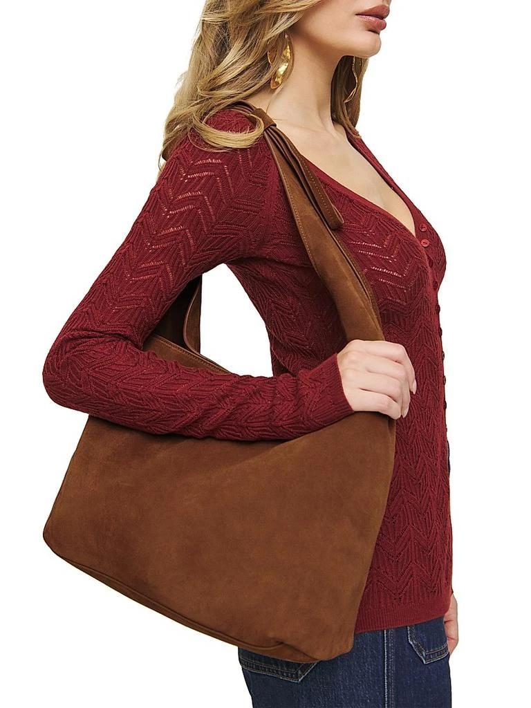 Reformation Medium Vittoria Suede Hobo Bag 2