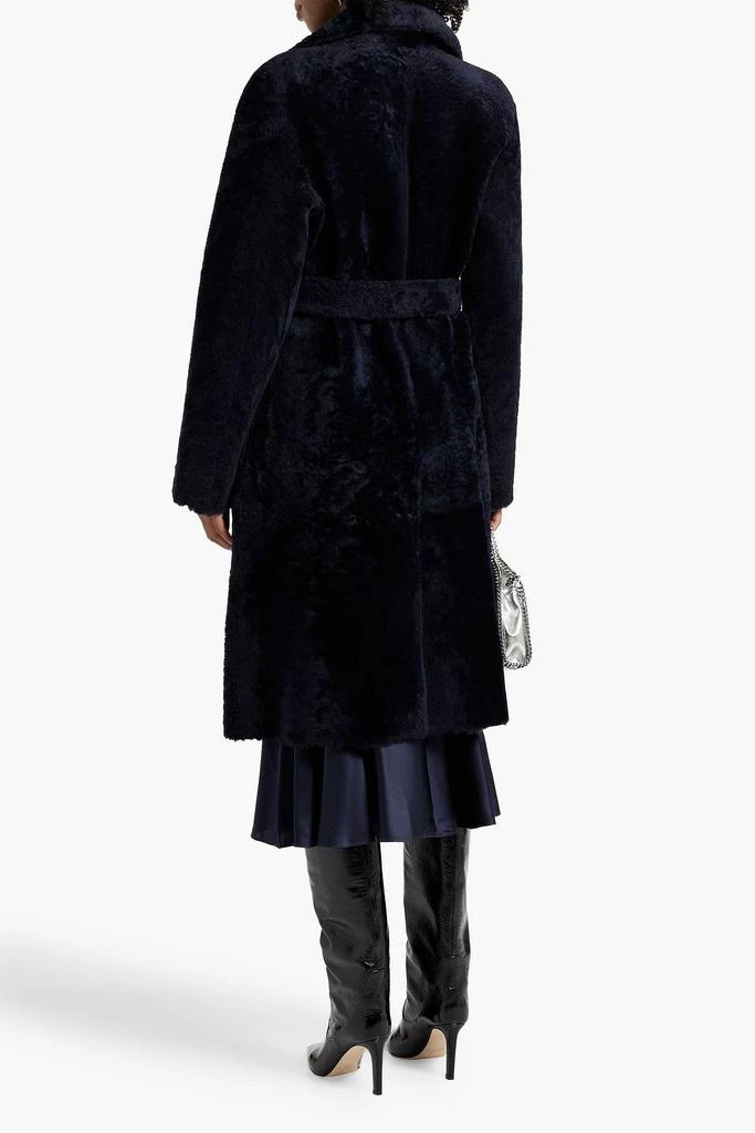 Theory Double-breasted belted shearling coat 3