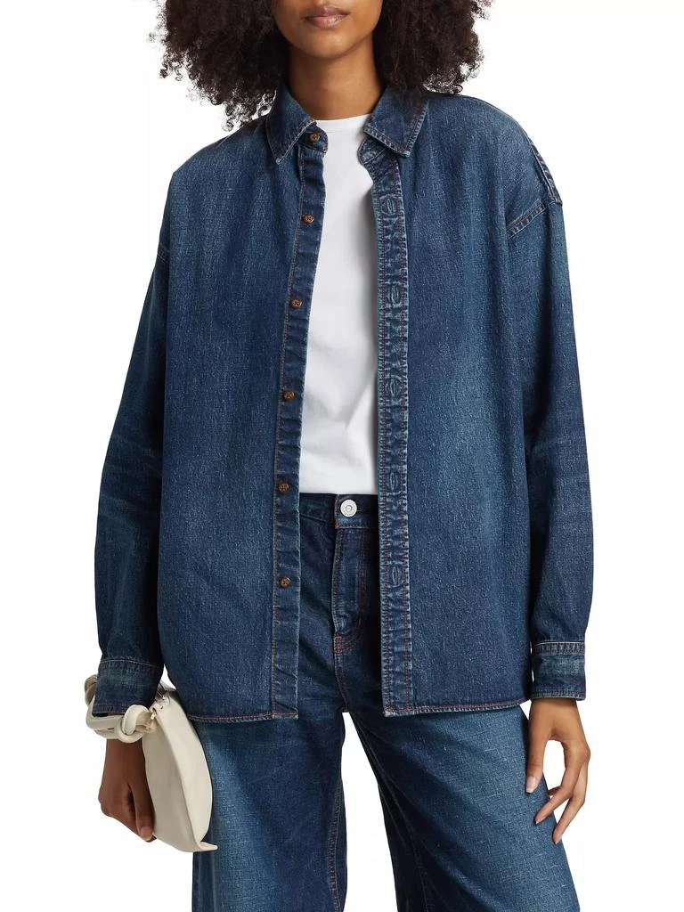 MOUSSY VINTAGE Emporia Oversized Denim Shirt 3