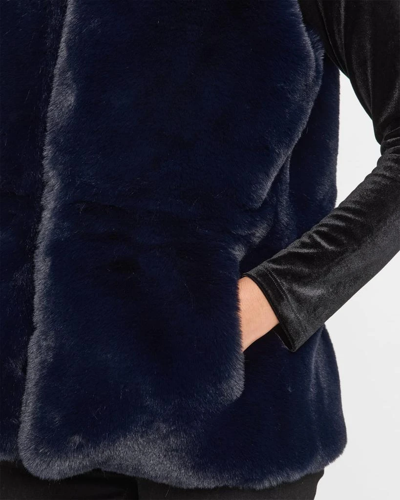 La Fiorentina Plush Faux Fur Reversible Vest 5
