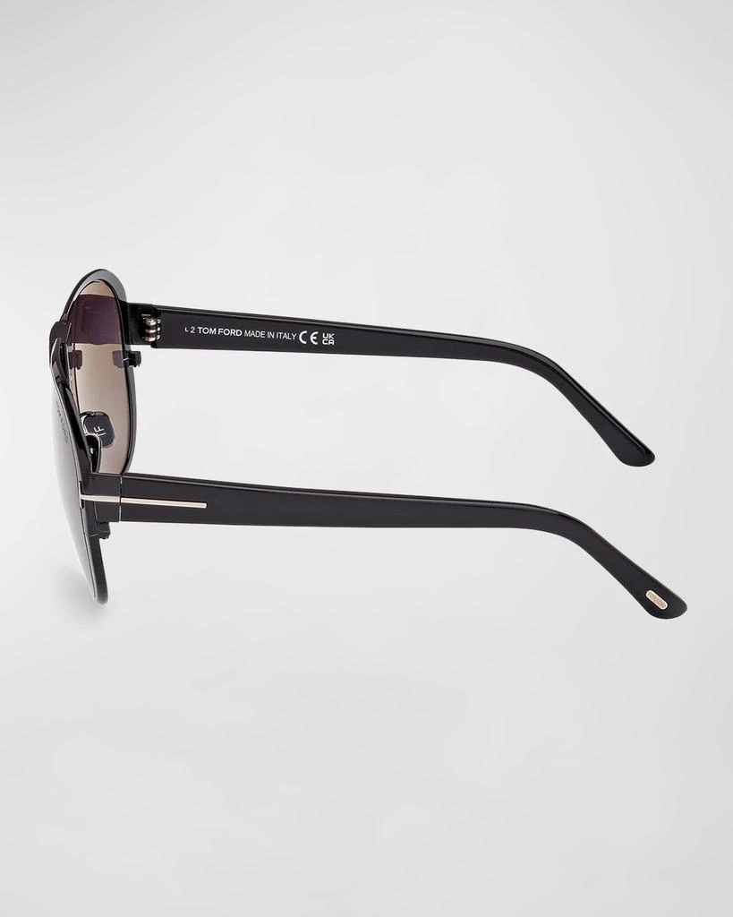 Tom Ford Men's Vicenzo Metal and Acetate Aviator Sunglasses 3