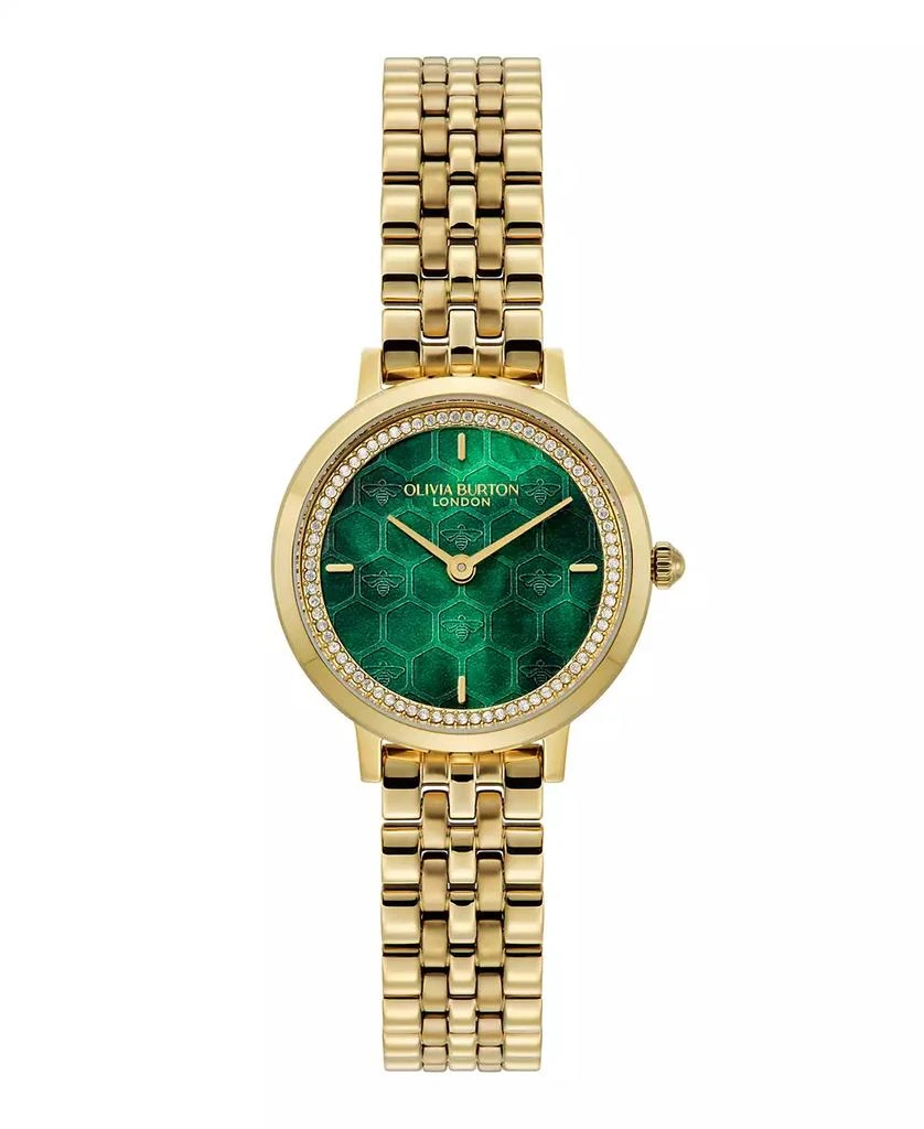 Olivia Burton Women's Honeycomb Ultra Slim Gold Tone Bracelet Watch, 28mm 1