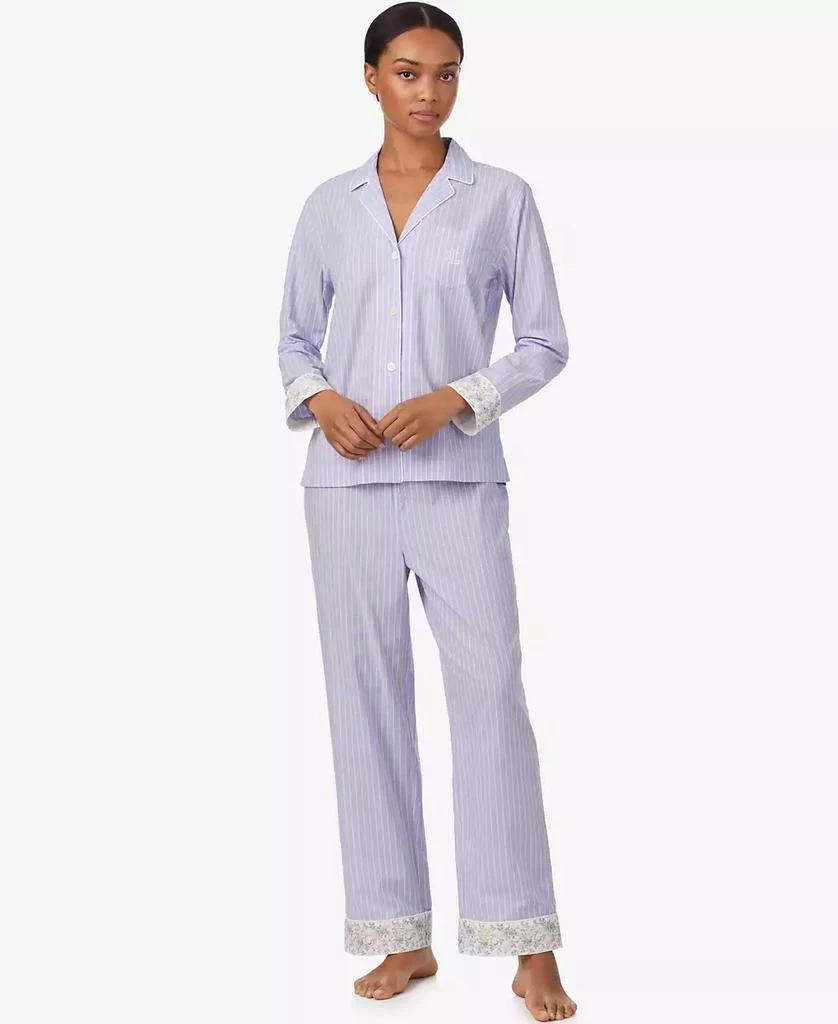 Ralph Lauren Long Sleeve Notch Collar Pajama Set