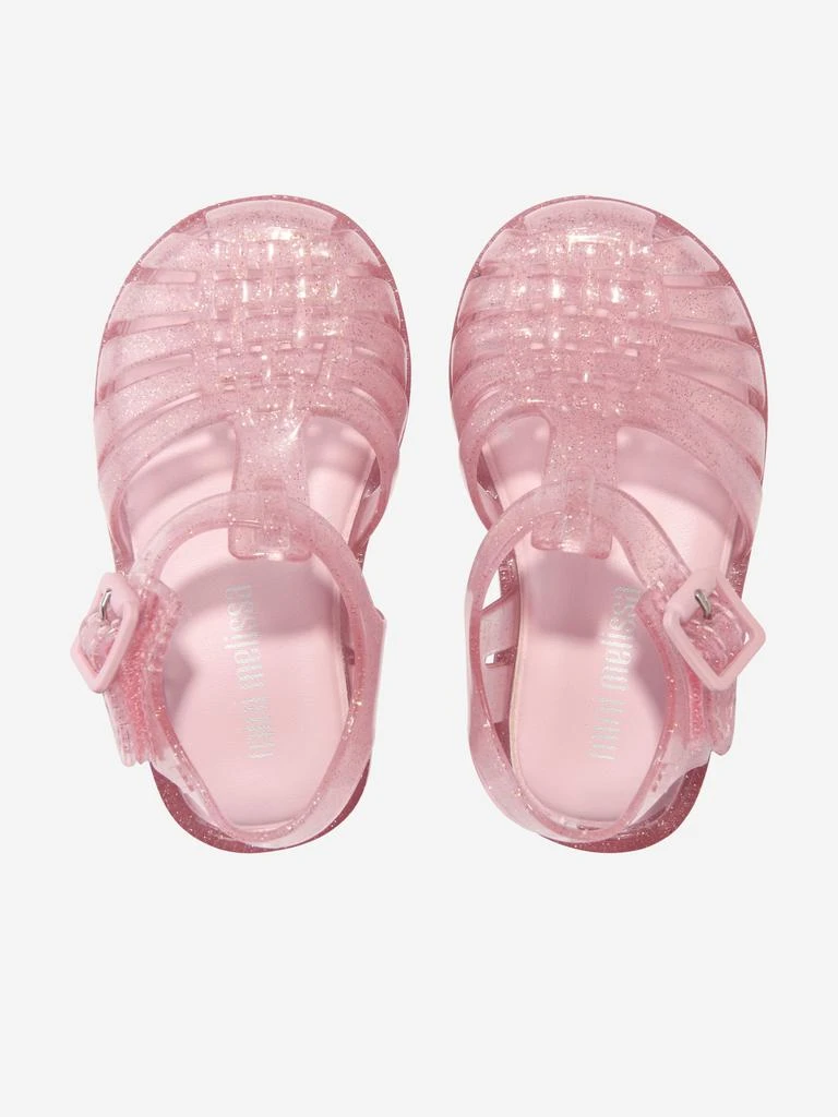 Mini Melissa Mini Melissa Girls Glitter Jelly Sandals in Pink 4