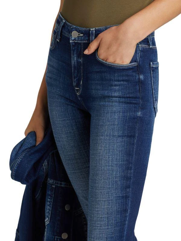 L'Agence Sera Sneaker High Rise Flared Jeans 4