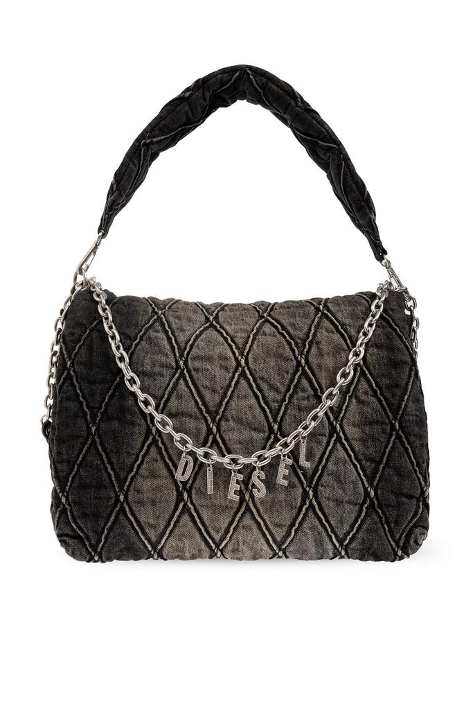 Diesel Diesel Charm D Large Denim Shoulder Bag