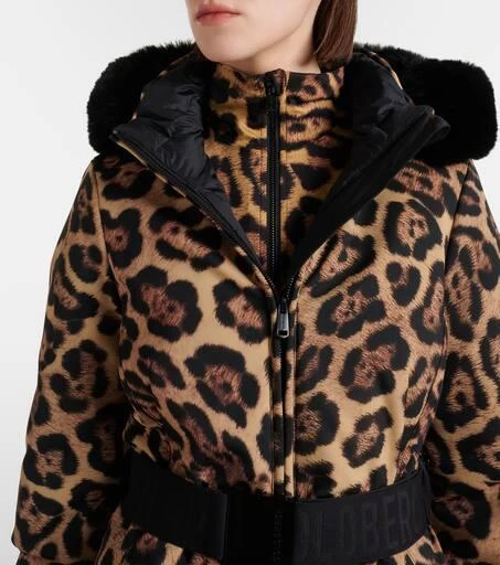 Goldbergh Felis leopard-print down ski jacket 4