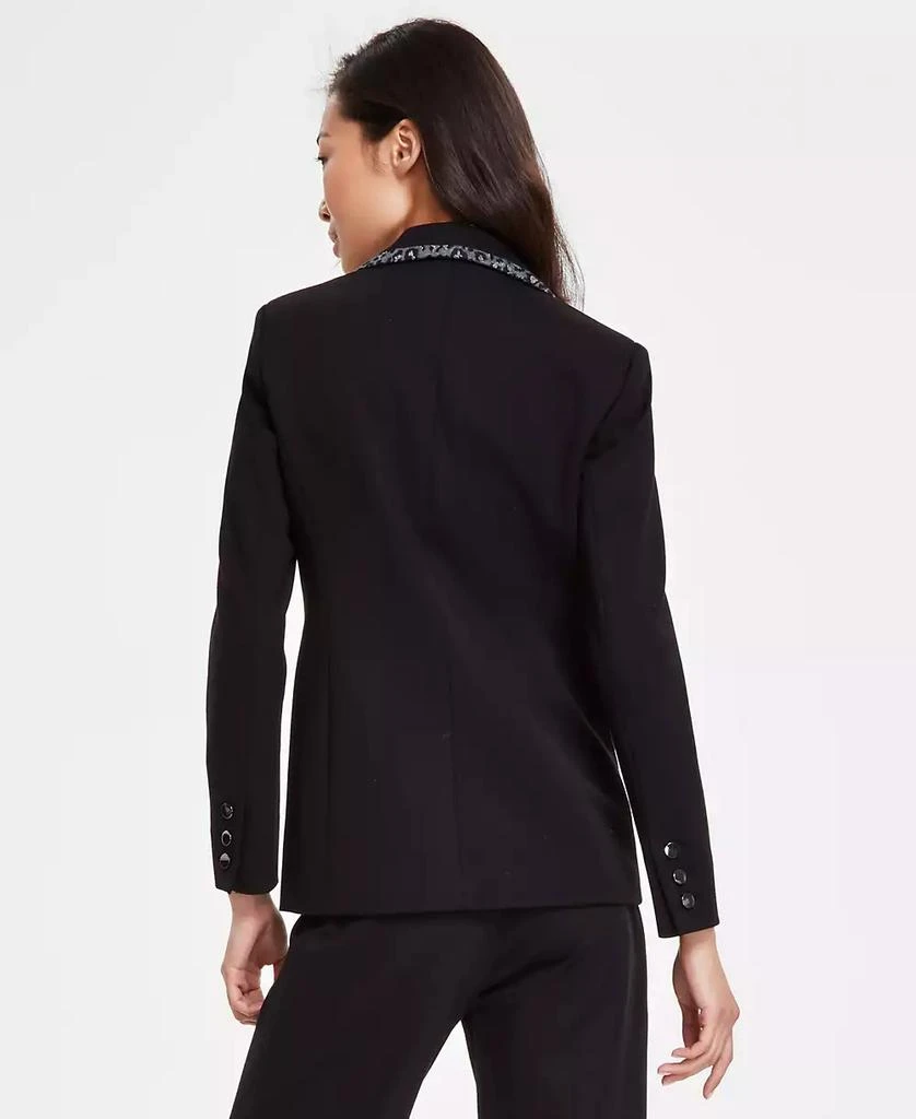 Anne Klein Petite Open-Front Contrast-Trim Blazer 2