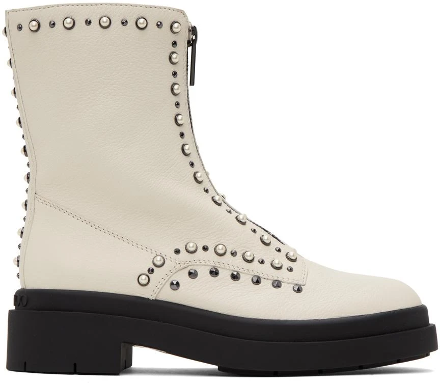 Jimmy Choo Off-White Nola Flat Boots 1