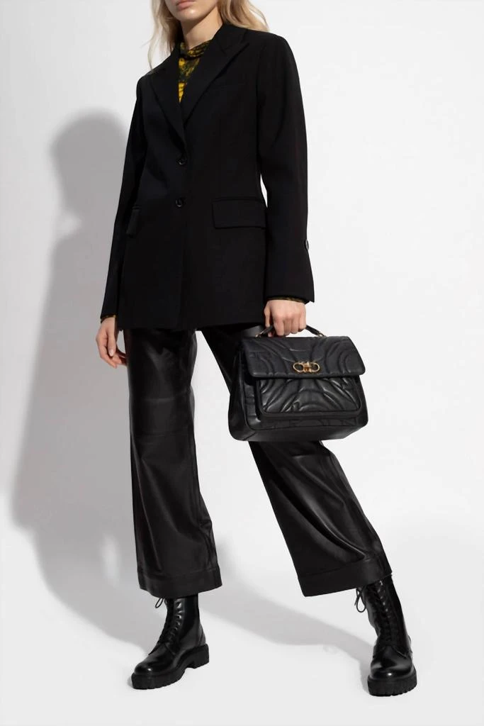 Salvatore Ferragamo Salvatore Ferragamo - Women
s Leather Combat Boots 6