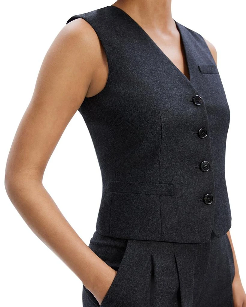 Theory New Divide Sleek Flannel Waistcoat Vest 5