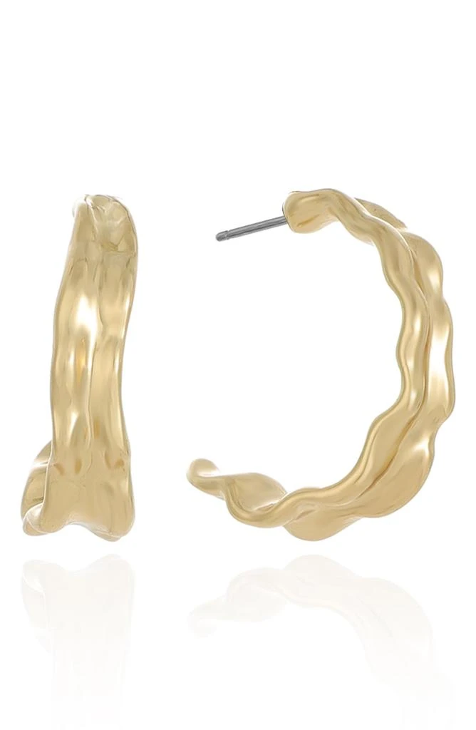 Ettika Jewelry Hammered Hoop Earrings