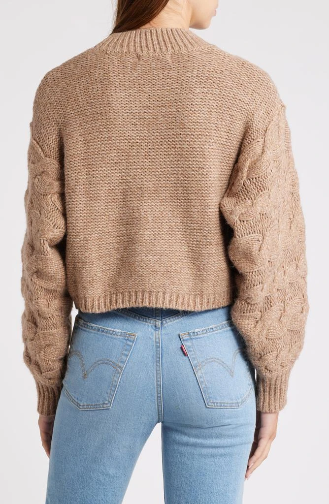 ALL IN FAVOR Cable Knit Crop Sweater 2