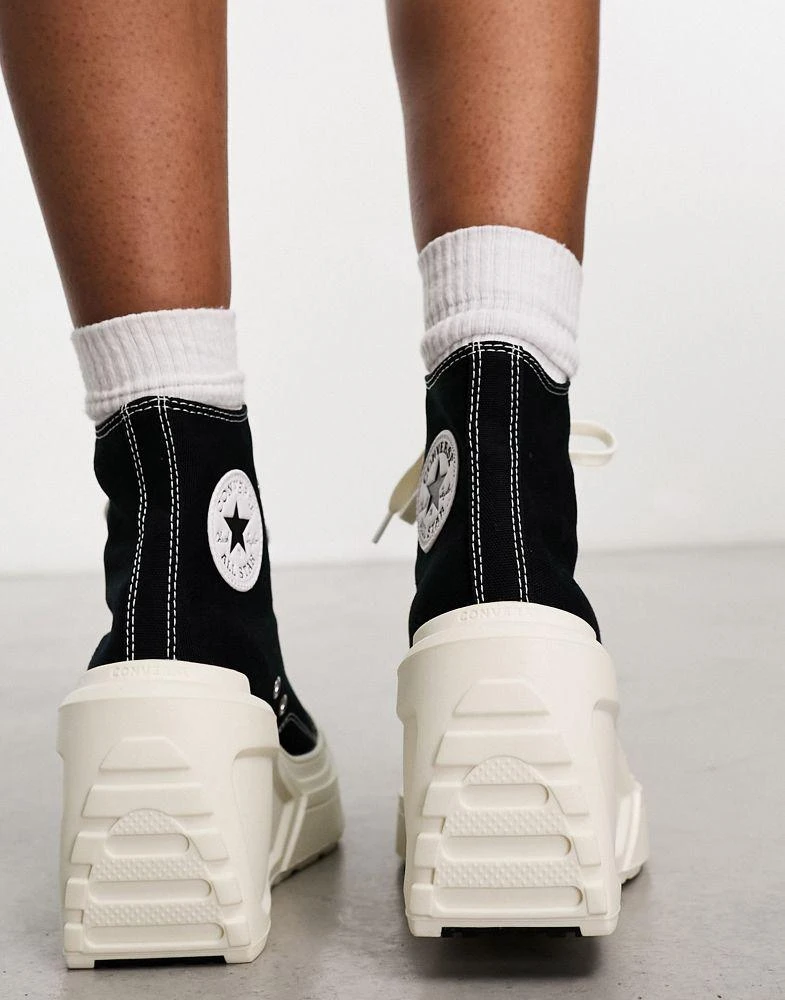 Converse Converse Chuck 70 De Luxe wedge Hi heel trainers in black 4