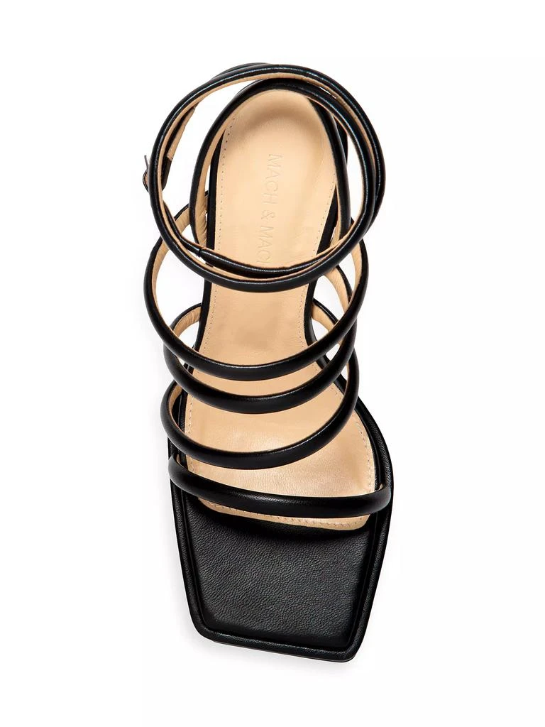 Mach & Mach Strappy Leather Platform Sandals 5