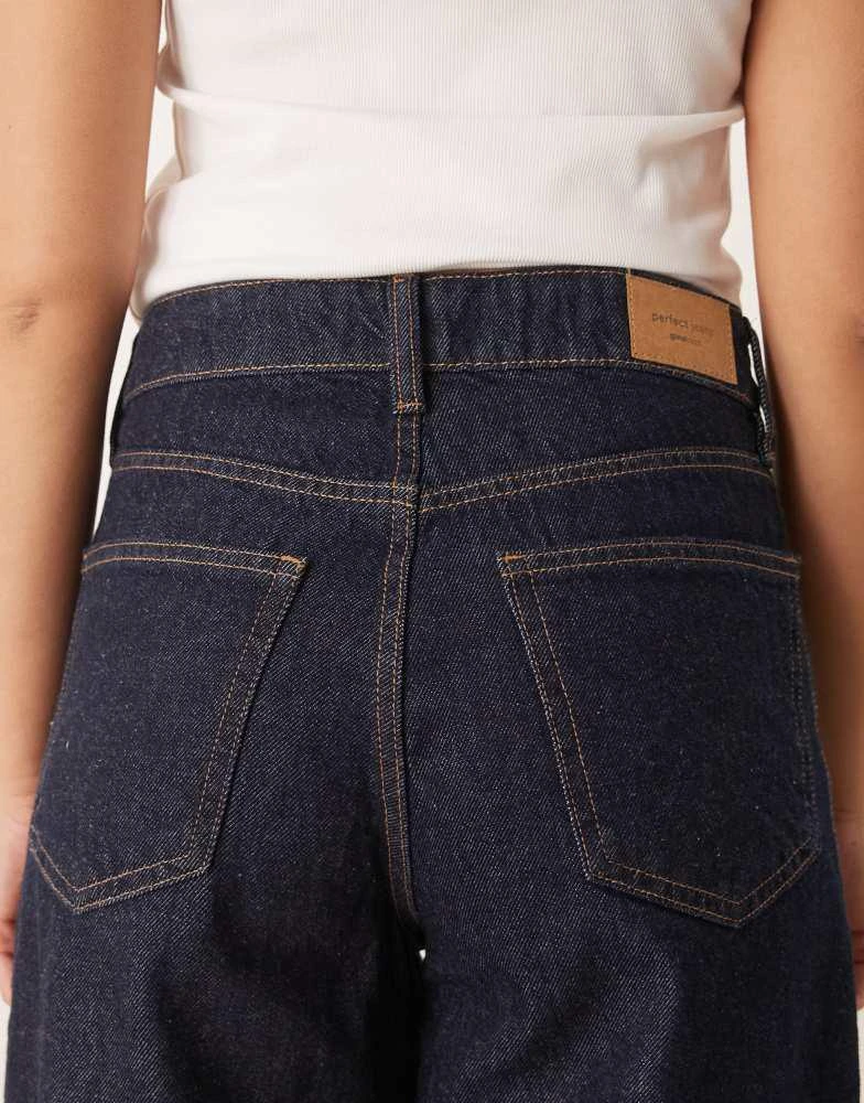 GINA TRICOT Gina Tricot barrel leg jeans in clean indigo blue rinse wash 4