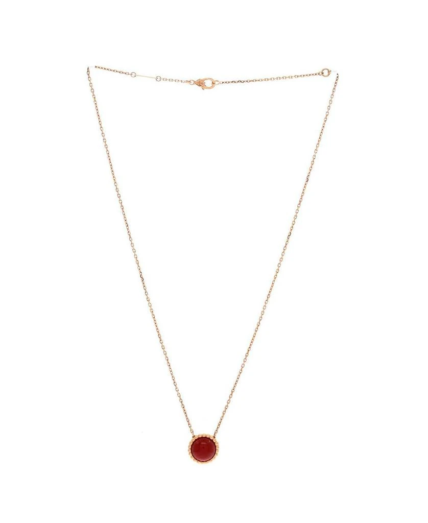 Pre-Owned Van Cleef 
Arpels Perlee Couleurs Pendant Necklace 18K Rose Gold and Carnelian 16.5" 3