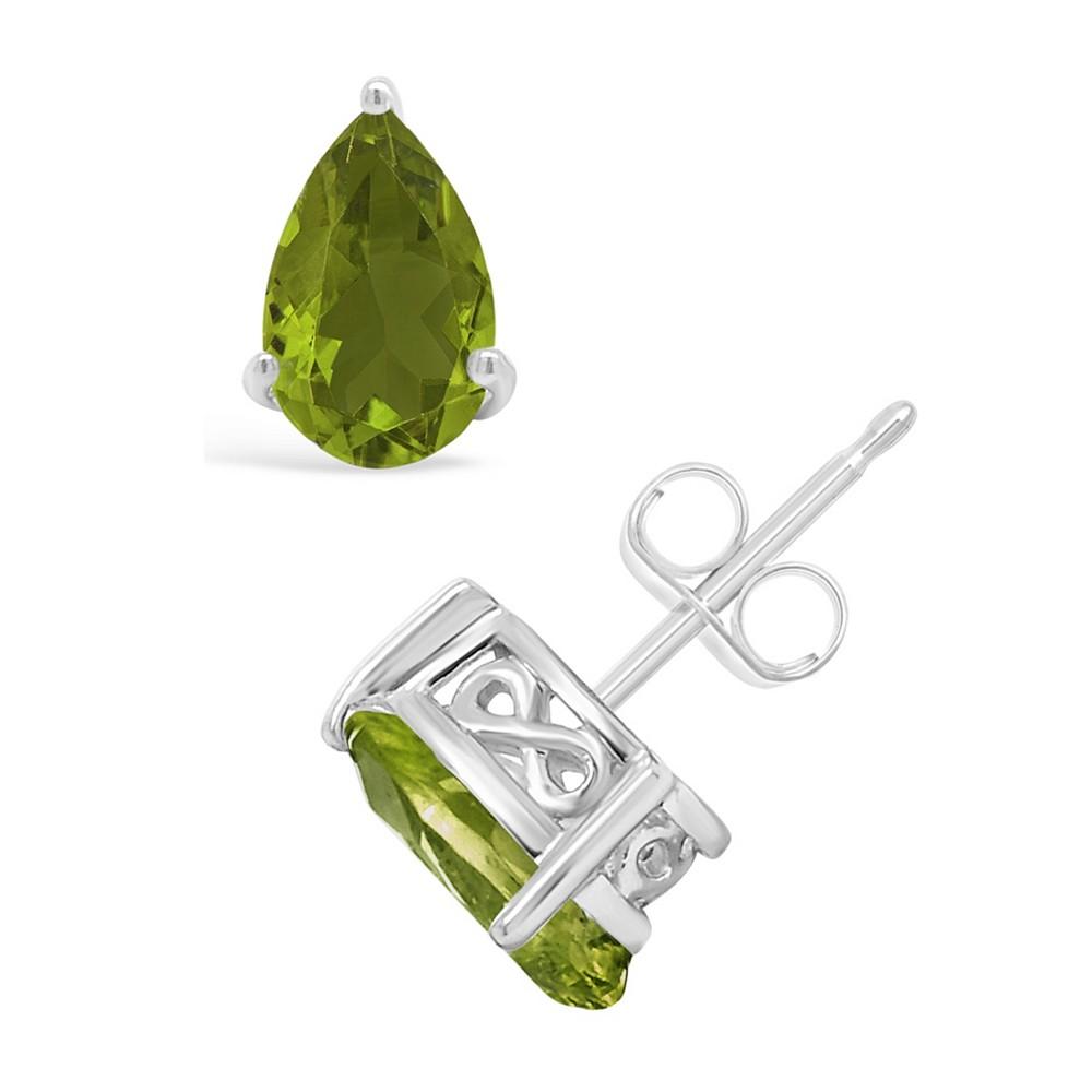 Macy's Pear-shape Gemstone Stud Earrings in Sterling Silver