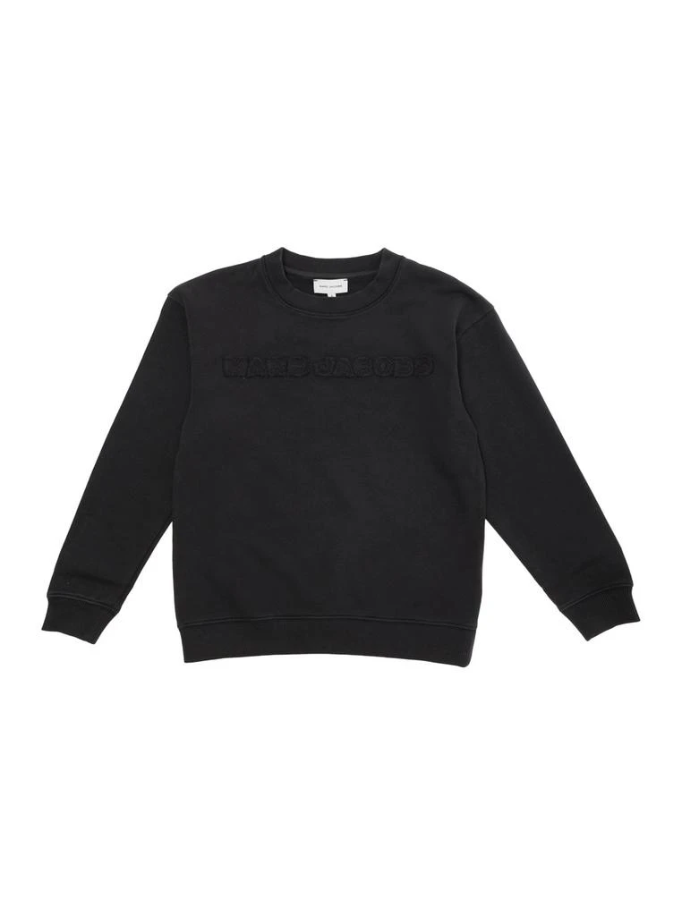 Marc Jacobs Black Sweatshirt With Front Logo In Cotton Boy 1