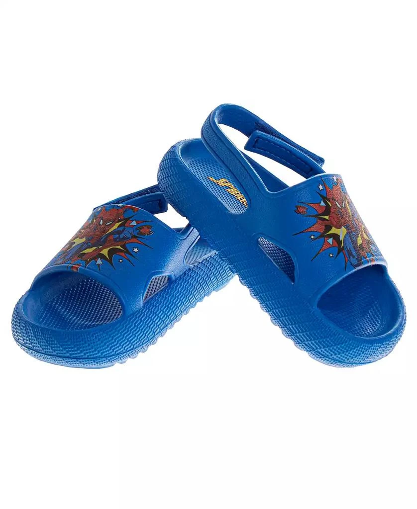 Spider-Man Toddler Boys Marvel Hook and Loop Backstrap Slides 2