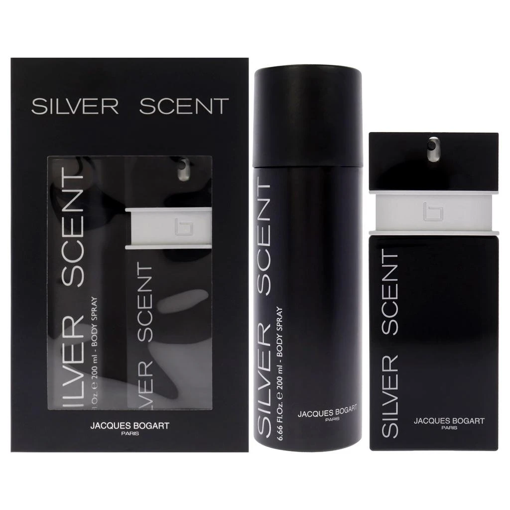 JACQUES BOGART Silver Scent by  for Men - 2 Pc Gift Set 3.33oz EDT Spray, 6.66oz Body Spray 1