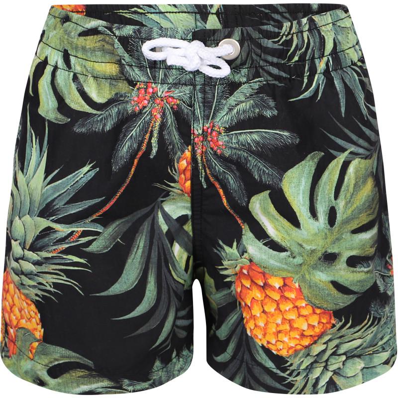 BANANA MOON Palm leaves print swimming shorts in black