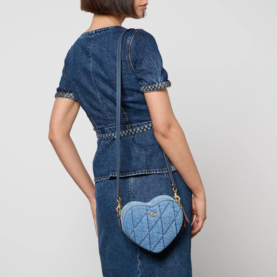 Coach Coach Quilted Heart Denim Crossbody Bag 2