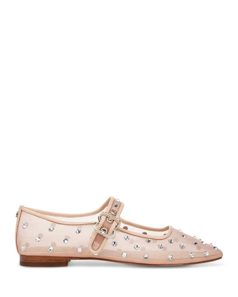 Sam Edelman Women's Michaela Square Toe Gem Embellished Mesh Mary Jane Shoes 2