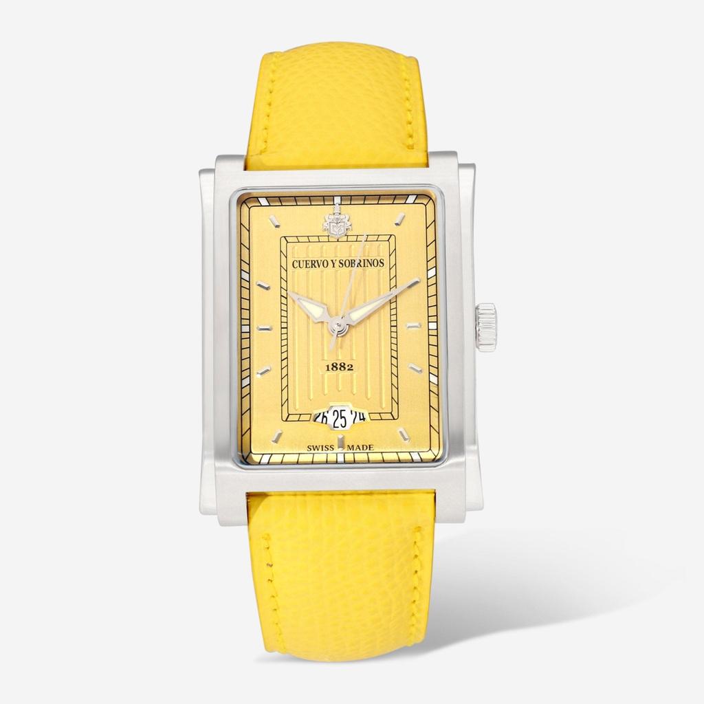 CUERVO Y SOBRINOS Cuervo Y Sobrinos Prominente Caramelo Stainless Steel 32 x 43mm Automatic Ladies Watch 1015.1YE